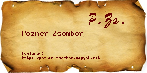 Pozner Zsombor névjegykártya