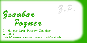 zsombor pozner business card